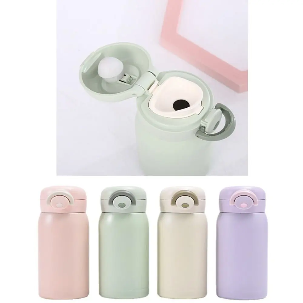 Thermal Coffee Mug 304 Stainless Steel Mini Thermos Cup Pop-up Lock 220/320ml Vacuum Flask Small Capacity Mug Gift