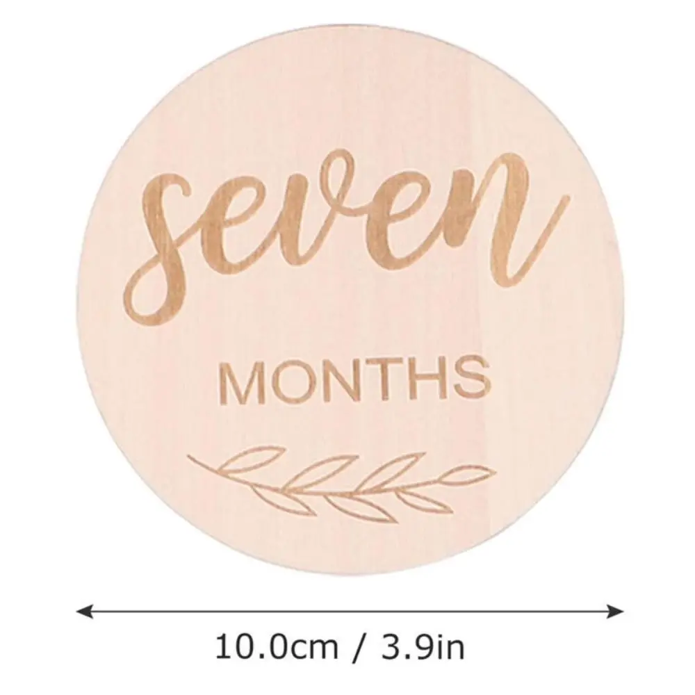 12/14Pcs 1-12 Month Baby Monthly Milestone Photo Cards Monthly Commemorative Laser Engraved Milestone Discs Single/Double Sided