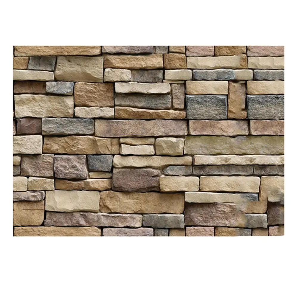 PVC Waterproof Vinilos Effect Self-adhesive Bedroom Paper Brick Stone 3D Wall Stickers Home Decor 45*100cm