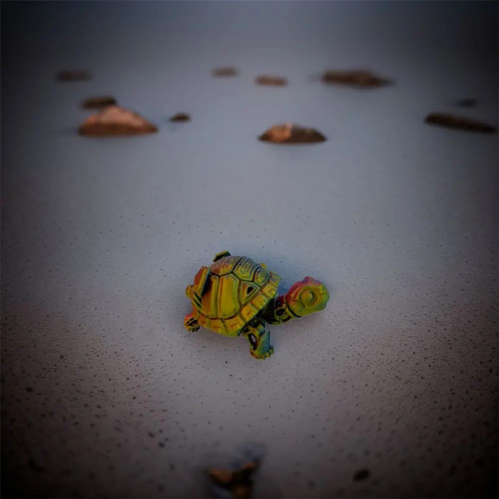 Multi-joint 3D Printed Turtles Movable Plastic Stress Relieving Toys Cartoon Exquisite Simulated Animal Model Entertainment Gift