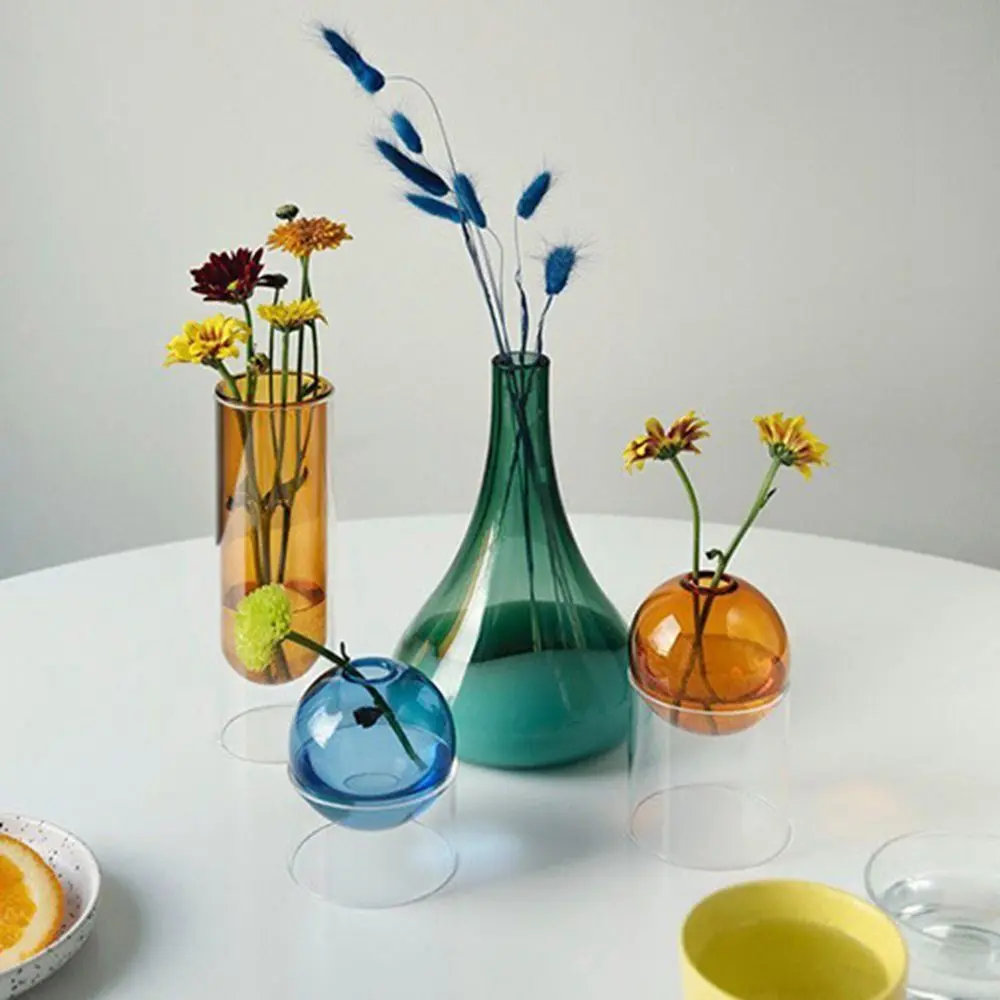 Gifts Glass Bottle Hydroponic Plant Flower Decoration Weddings Party Table Decor Home Decoration Glass Vase Flower Vase