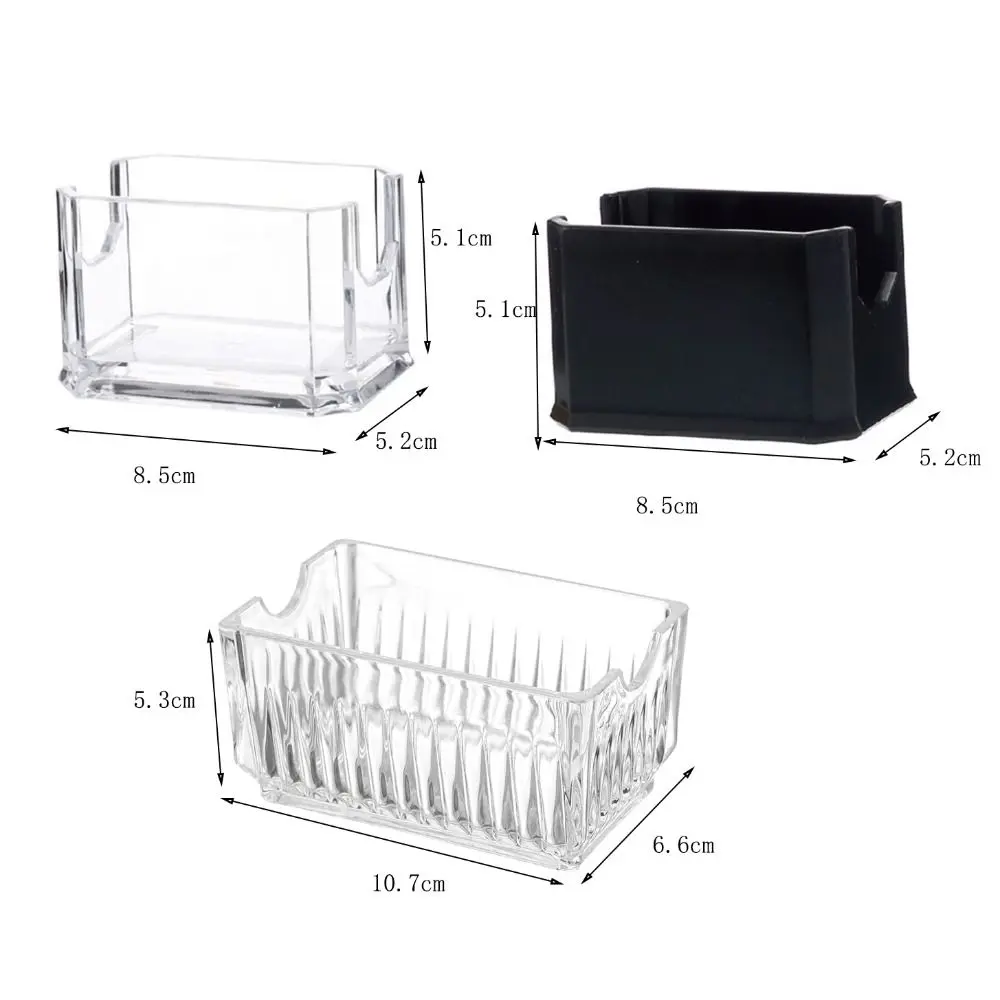 Business Card Holder Acrylic Sugar Packet Holder Clear Rectangle Tea Bags Holder Anti-fall Sweetener Storage Box Hotal