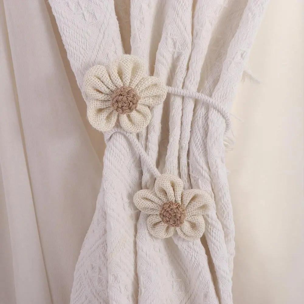Elegant Handmade Flower Curtain Ties Easy to Use Sturdy Cartoon Curtain Tieback Flower Shape Curtain Strap Curtains Accessories