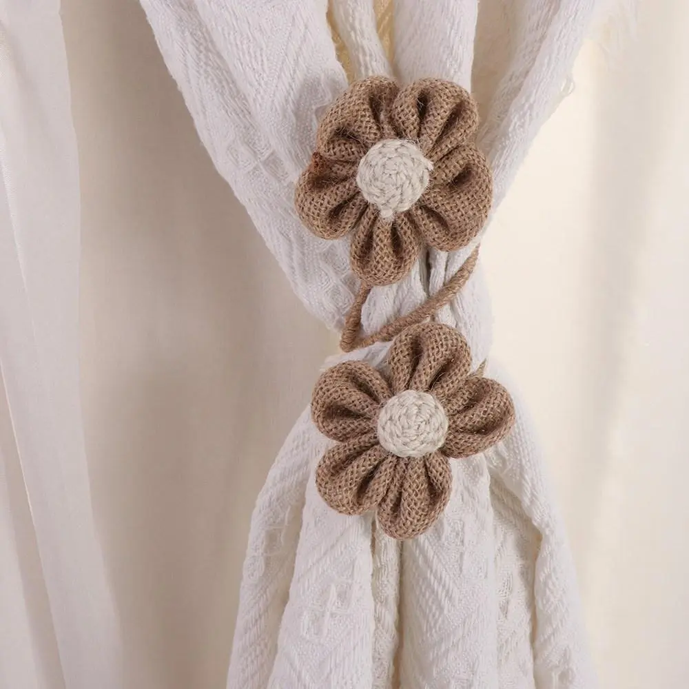 Elegant Handmade Flower Curtain Ties Easy to Use Sturdy Cartoon Curtain Tieback Flower Shape Curtain Strap Curtains Accessories