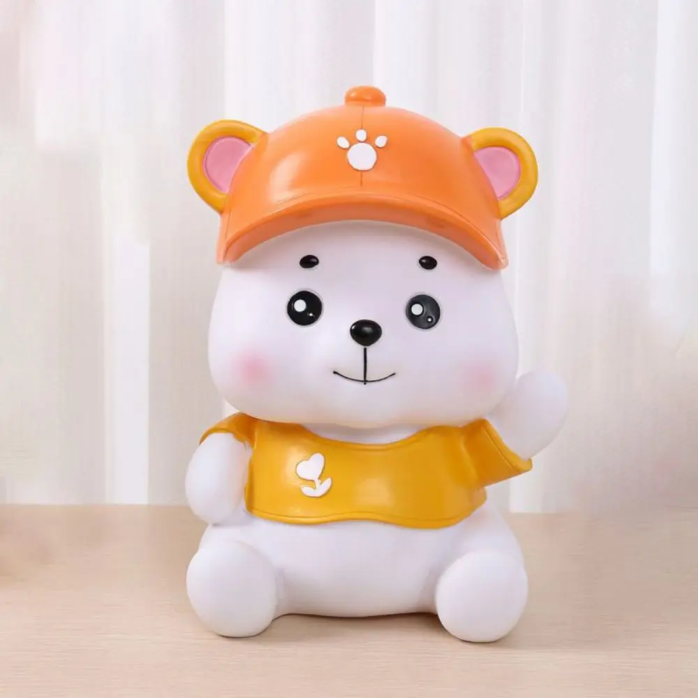 Funny Handmade Bear Piggy Bank Drop-resistant Cute Litter Bear Saving Jar Cartoon Desktop Bear Ornament Birthday Toy
