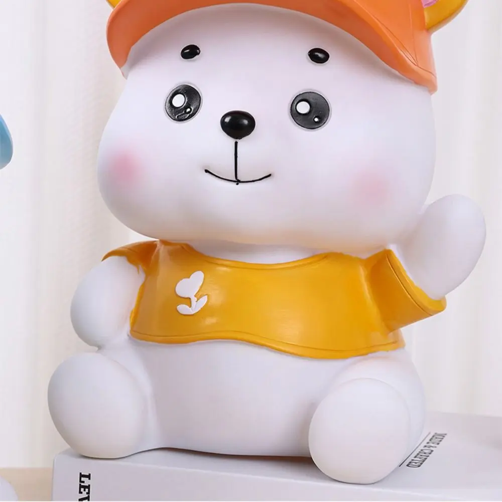 Funny Handmade Bear Piggy Bank Drop-resistant Cute Litter Bear Saving Jar Cartoon Desktop Bear Ornament Birthday Toy