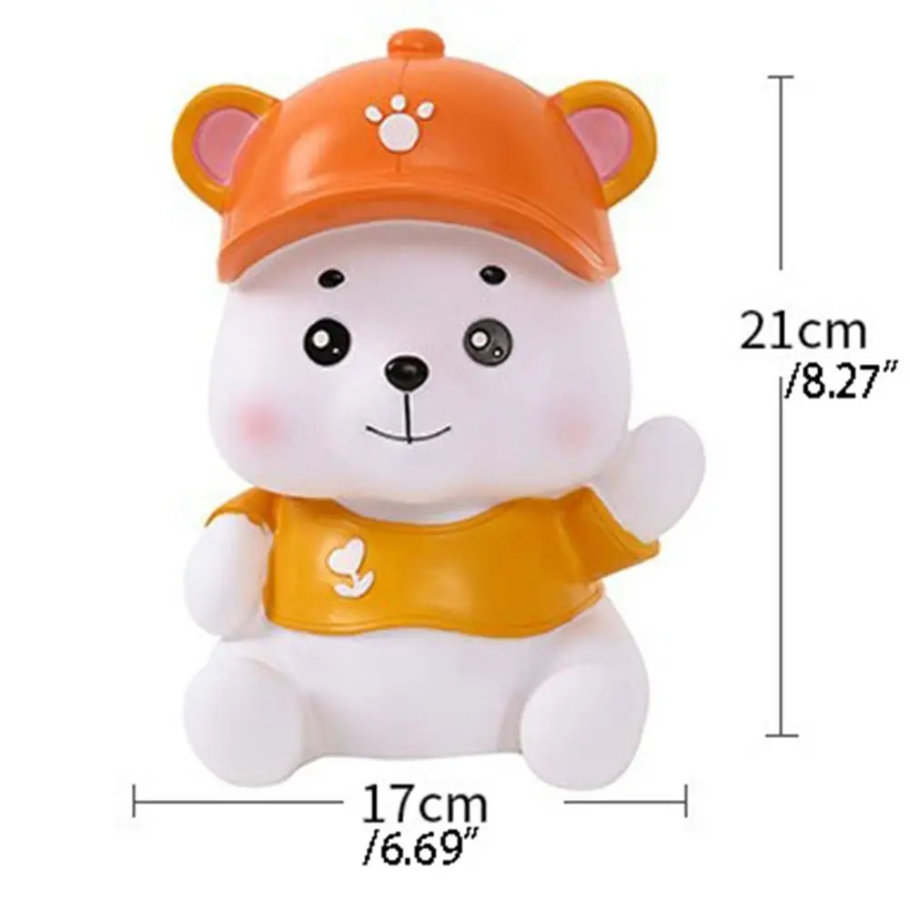 Funny Handmade Bear Piggy Bank Drop-resistant Cute Litter Bear Saving Jar Cartoon Desktop Bear Ornament Birthday Toy