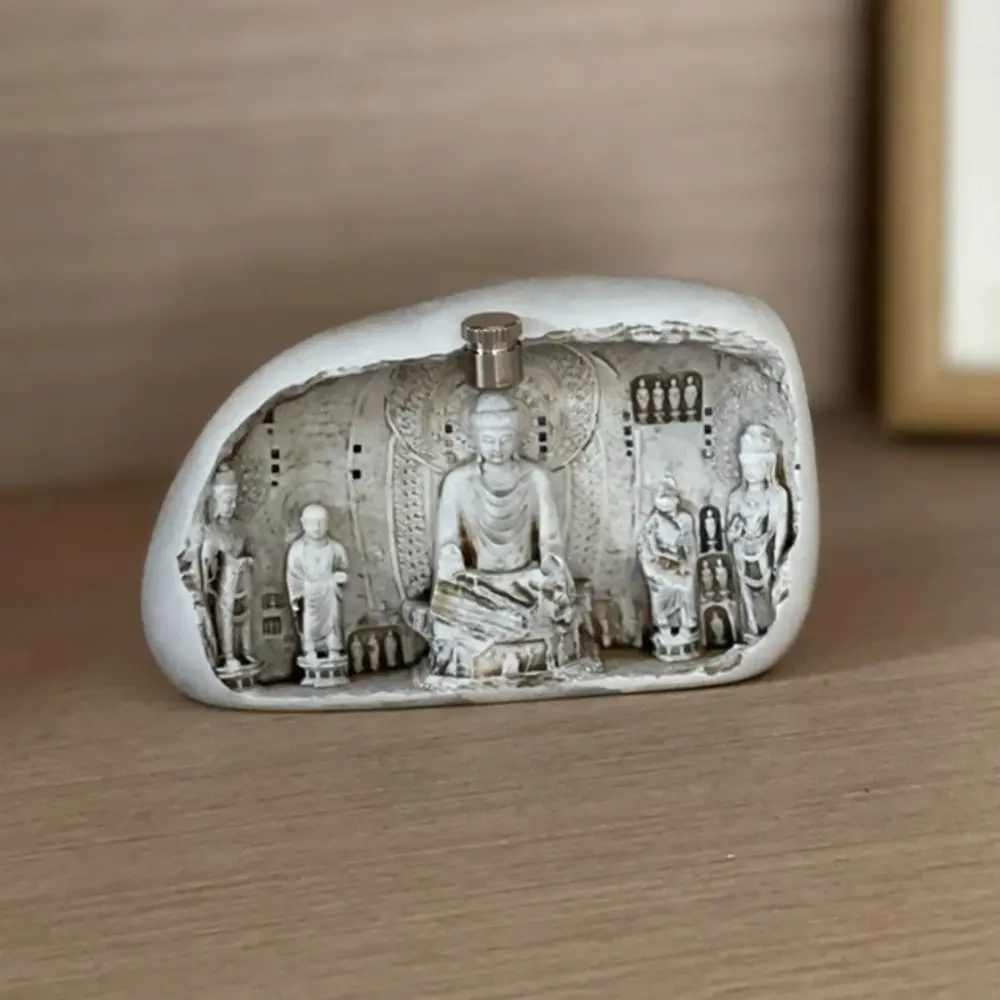 Buddha Statue Longmen Grottoes Refrigerator Sticker Chinese Style Resin Fridge Magnets 3D Night Light Fridge Sticker Kitchen