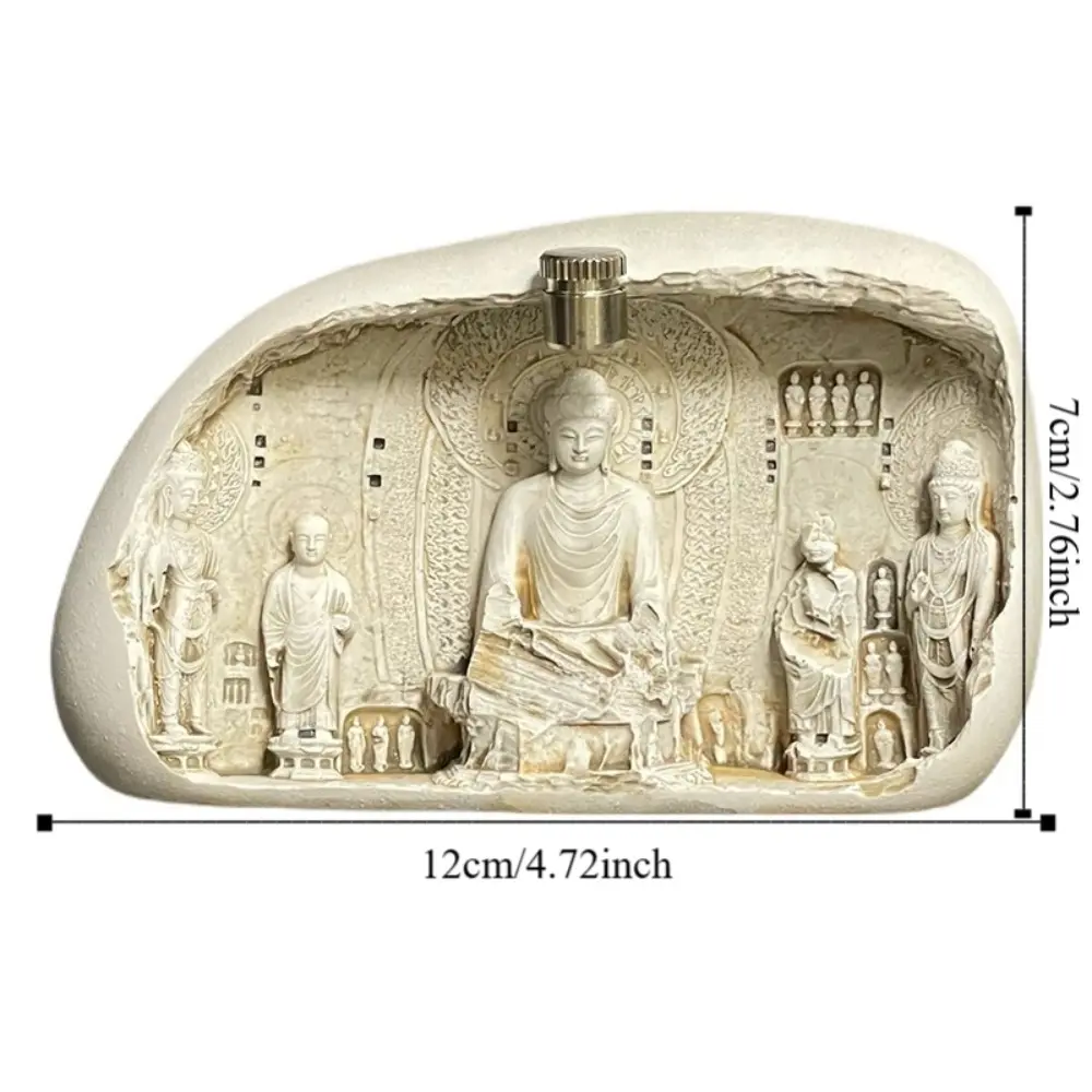 Buddha Statue Longmen Grottoes Refrigerator Sticker Chinese Style Resin Fridge Magnets 3D Night Light Fridge Sticker Kitchen