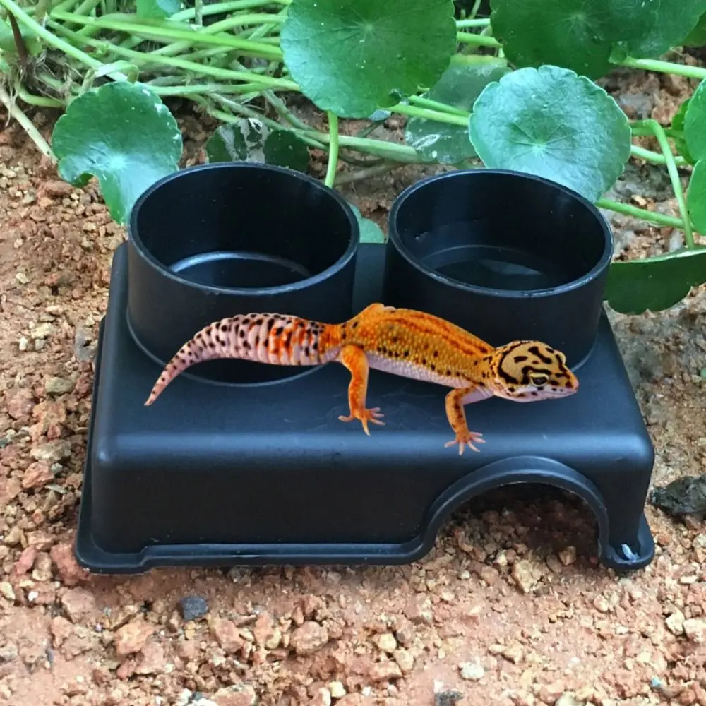 Reptile Terrarium Black Reptile Hide Box Rectangle Plastic Snake Shelter House S/M/L Reptile Caves Gecko