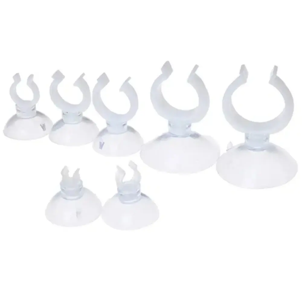 10pcs Holder PVC Aquarium Sucker Clear with Hook Fish Tank Suction Cup Multi-specification Strong Adsorption Air Hose Clamp Wire
