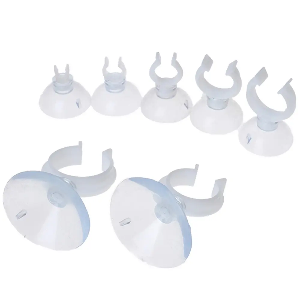 10pcs Holder PVC Aquarium Sucker Clear with Hook Fish Tank Suction Cup Multi-specification Strong Adsorption Air Hose Clamp Wire