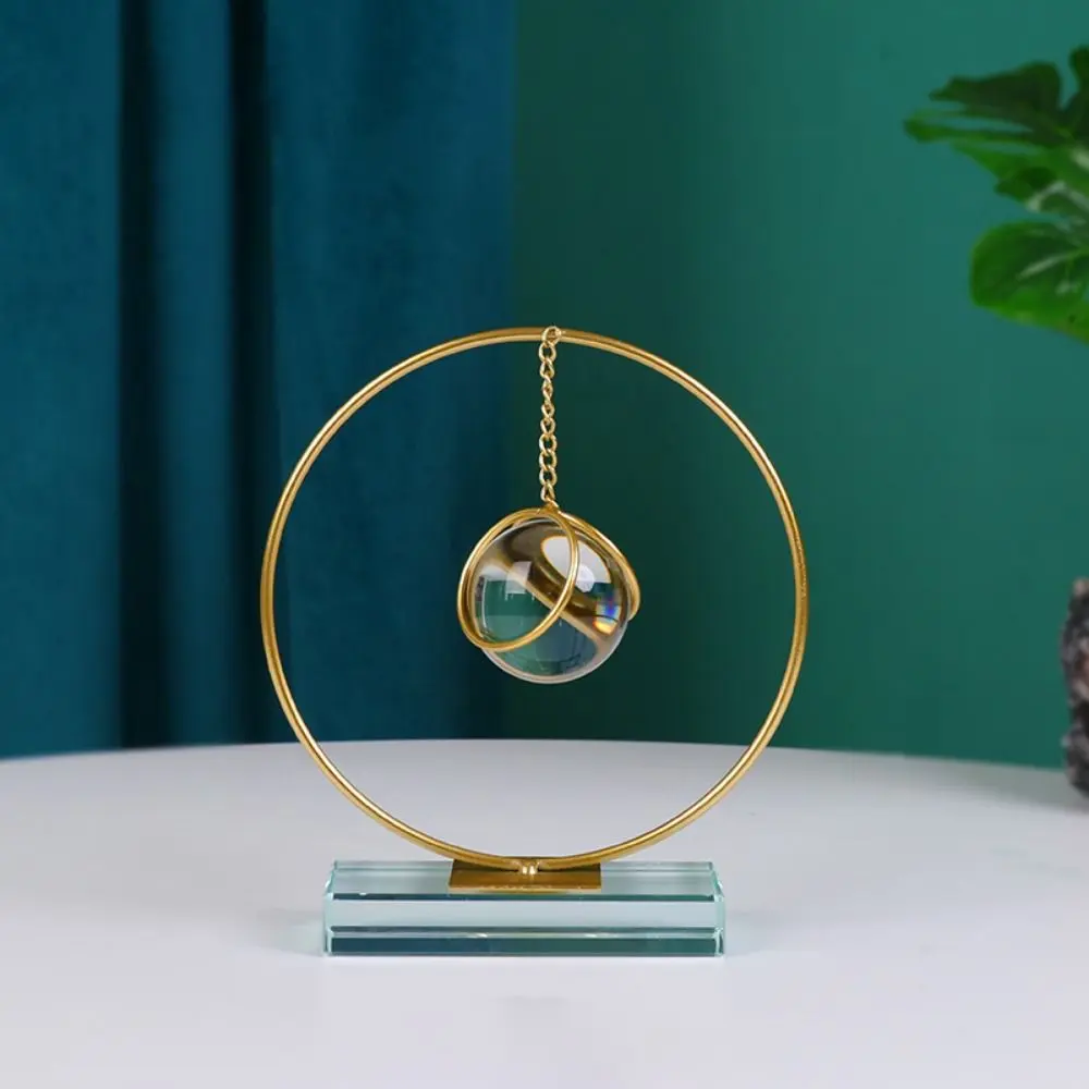 Simple With Bracket Crystal Ball Ornaments Geometric Abstract Crystal Ball Sculpture Desktop Decor Stand Home Decor