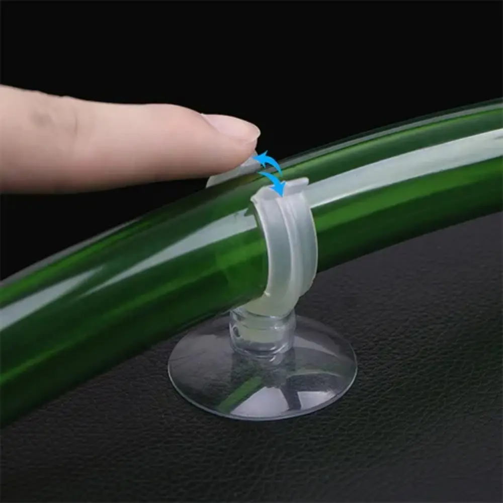 10pcs Holder PVC Aquarium Sucker Clear with Hook Fish Tank Suction Cup Multi-specification Strong Adsorption Air Hose Clamp Wire