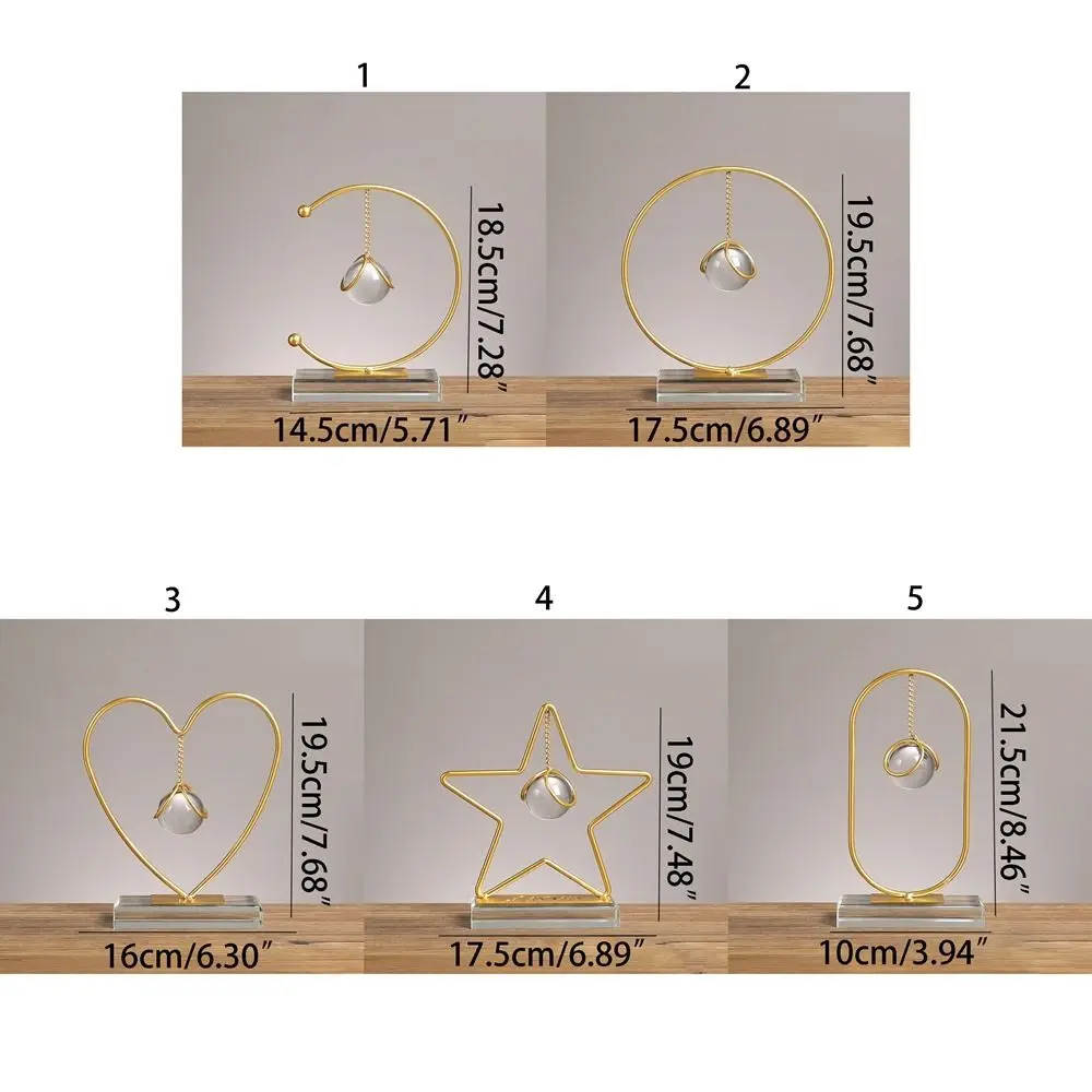 Simple With Bracket Crystal Ball Ornaments Geometric Abstract Crystal Ball Sculpture Desktop Decor Stand Home Decor