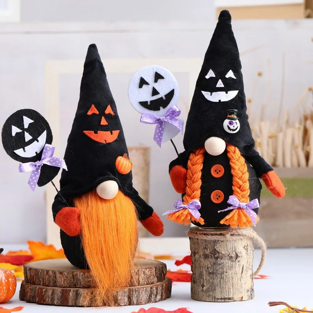 Fashion Handmade Halloween Gnome Ornament Cute Cartoon Faceless Dwarf Ornament 3D Halloween Rudolph Doll Thanksgiving Gift