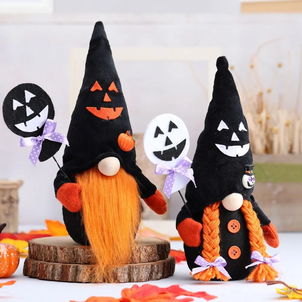 Fashion Handmade Halloween Gnome Ornament Cute Cartoon Faceless Dwarf Ornament 3D Halloween Rudolph Doll Thanksgiving Gift