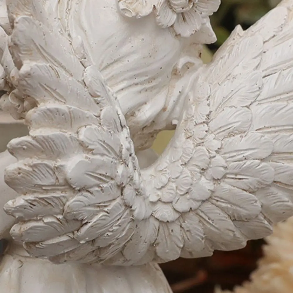Elegant Resin Angel Candle Holder Nordic Decorative Resin Angel Ornament Retro Angel Display Holder Table