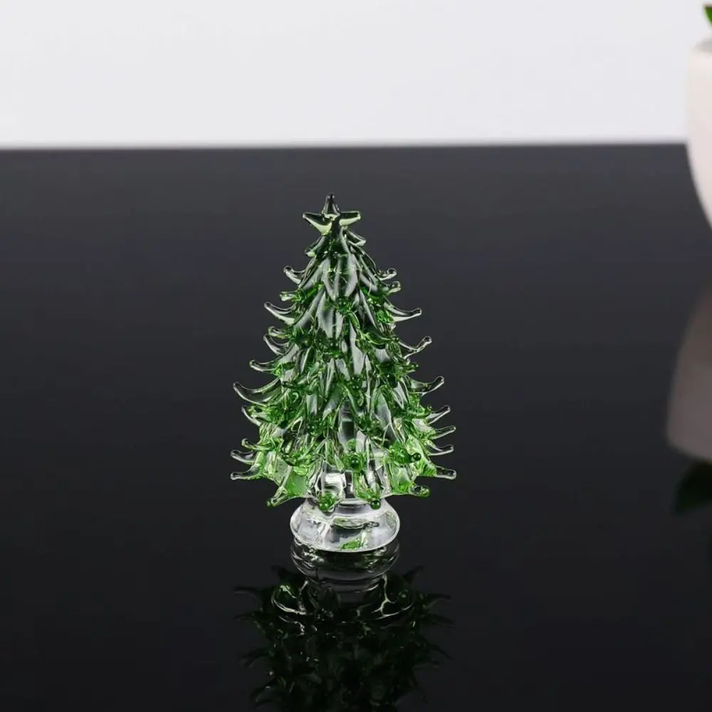 Beautiful 3D Crystal Tree Figurine Cute Exquisite Christmas Tree Miniature Handmade Tree Statue Desktop