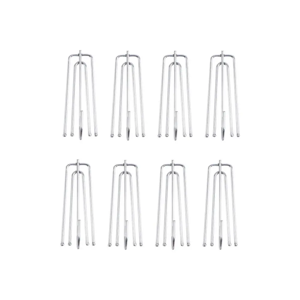 Stainless Steel Hangers Curtain Accessory Window Door Bathroom Curtain Pleat Clips Drapes Pin Curtain Hooks Drapery Hook