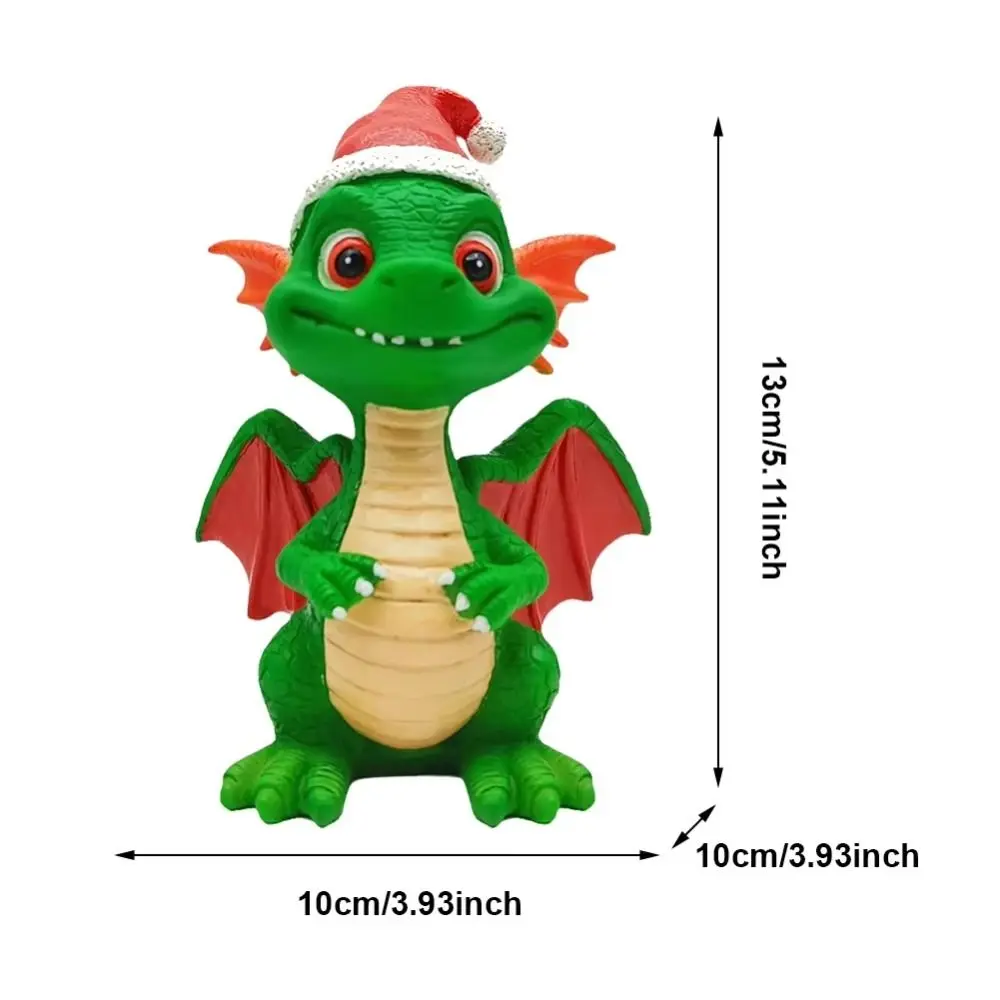 Tourist Souvenirs 3D Christmas Dragon Sculpture Cool Kawaii Dragon Desk Craft Durable Handmade Dragon Resin Ornament Christmas