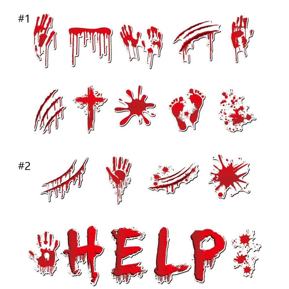 10pcs Funny Halloween Bleeding Magnets Resin Realistic Bleeding Magnetic Sticker Scary Halloween Fridge Magnet Home Decoration