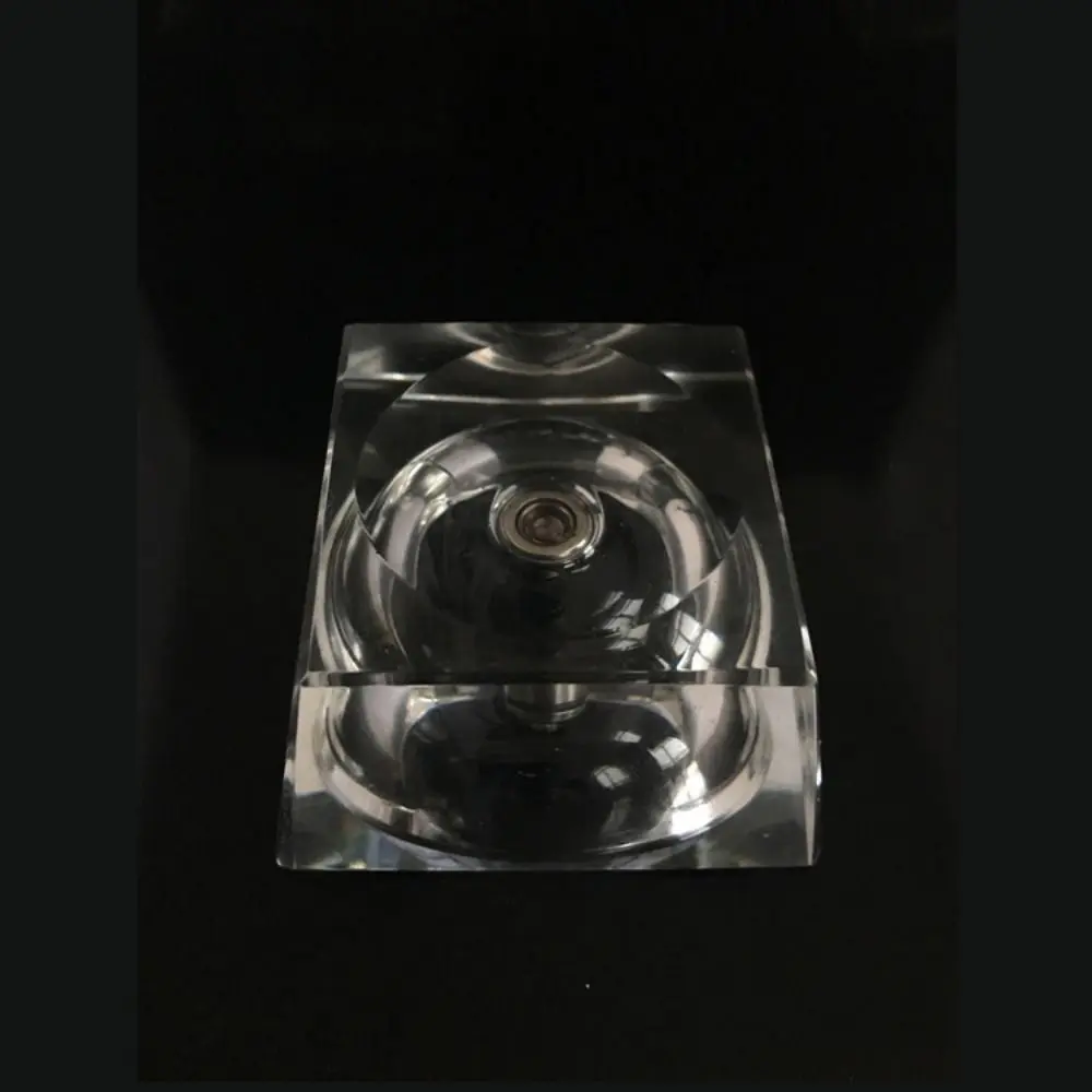 Home Decoration LED Glass Sphere Holder Transparent Decorative Crystal Ball Stand Luminous Multi Color Changing