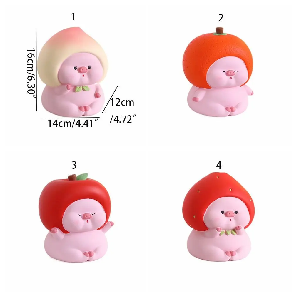 Fashion Large Capacity Fruit Pig Piggy Bank Anti-drop Small Cartoon Saving Box Cute Fruit Pig Ornaments Children's Toys
