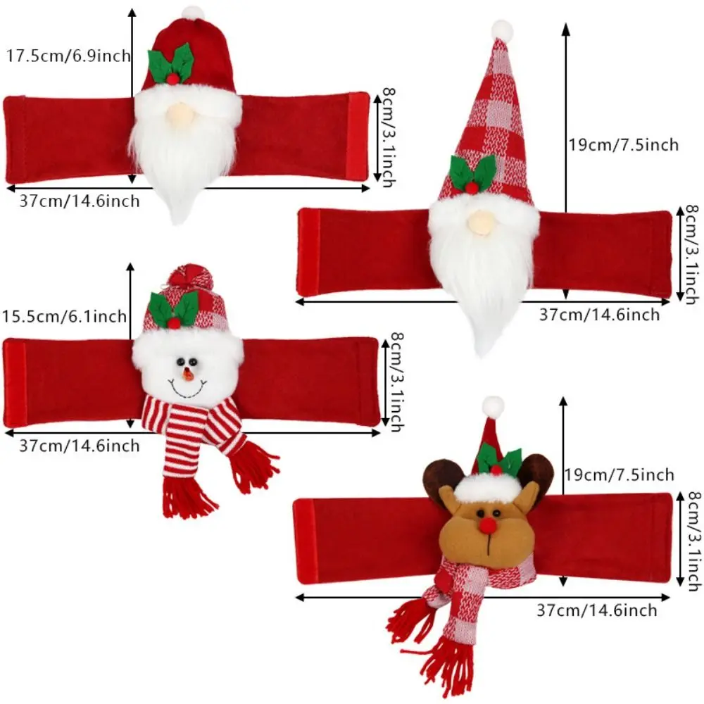 Snowman Santa Claus Curtain Tieback Kawaii Doll Christmas Curtain Ties Elk Classic Cartoon Curtain Buckle Festival Party