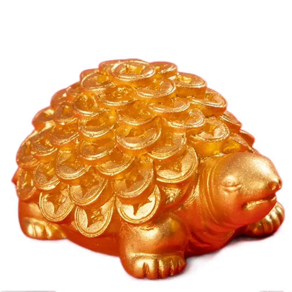 Cartoon Chinese Style New Year Statue Mini Delicate Landscape Ornaments Resin Handmade Desktop Decor Party