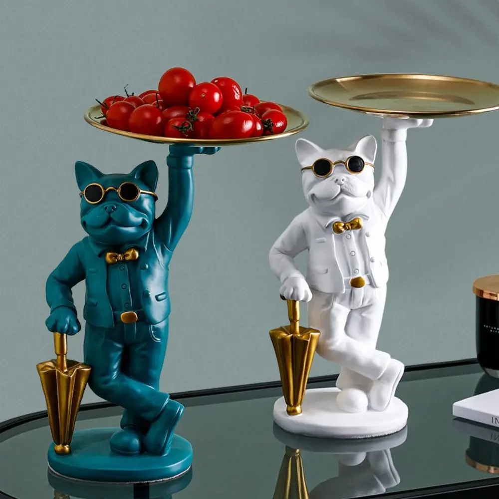 Multi-Function Resin Key Storage Tray Creative Dog Shaped Storage Rack Cute Exquisite Storage Display Plate Stationery