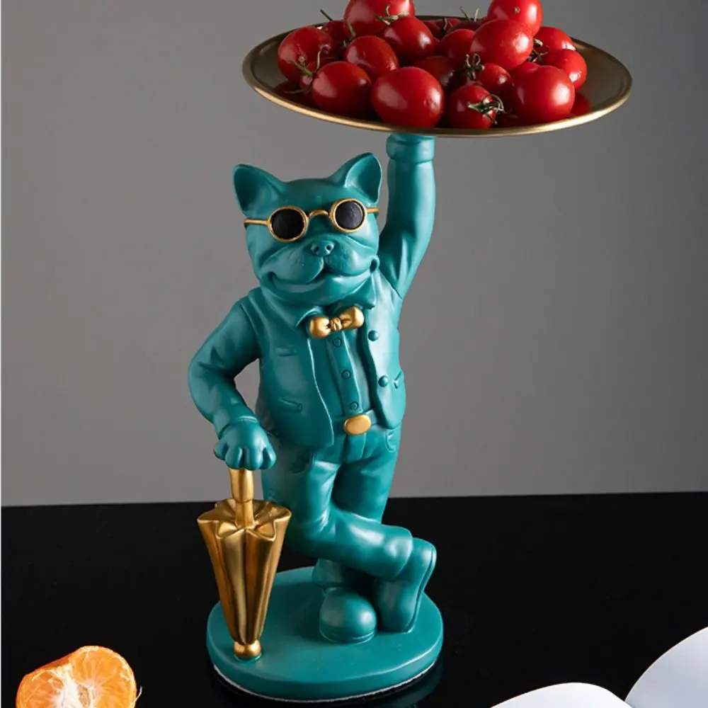 Multi-Function Resin Key Storage Tray Creative Dog Shaped Storage Rack Cute Exquisite Storage Display Plate Stationery