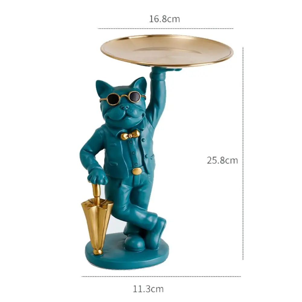 Multi-Function Resin Key Storage Tray Creative Dog Shaped Storage Rack Cute Exquisite Storage Display Plate Stationery