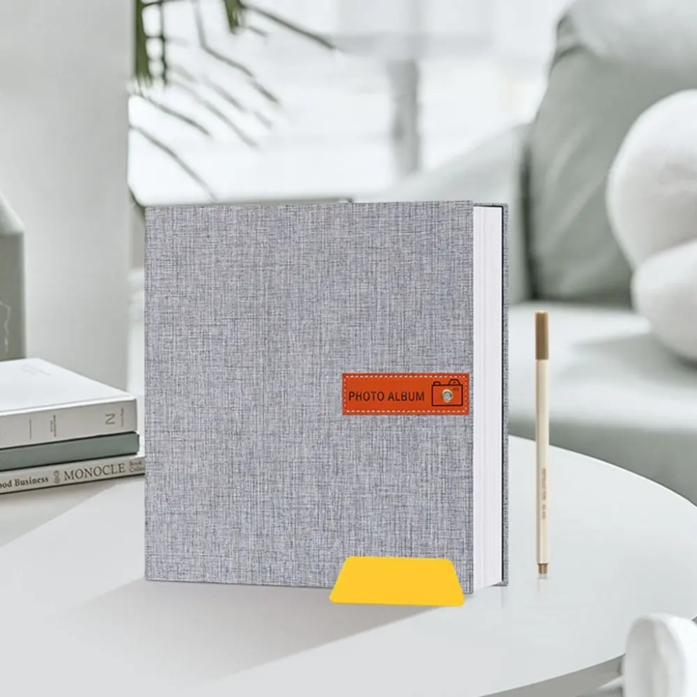 20 Sheets/40 Pages DIY Self Adhesive Photo Album 27x26cm Writable Film Covered DIY Photo Album High-capacity INS