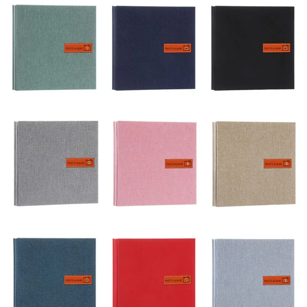 20 Sheets/40 Pages DIY Self Adhesive Photo Album 27x26cm Writable Film Covered DIY Photo Album High-capacity INS