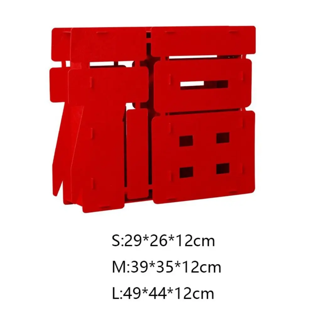 Felt Spring Festival Fu Character Ornament Three-dimensional DIY New Year Desktop Decorations Red Thickened