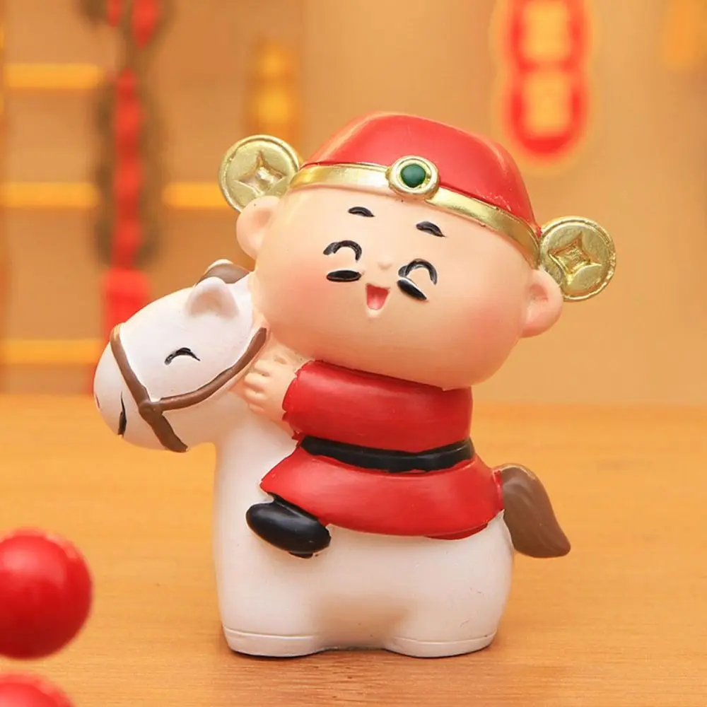 Chinese Tradition Myth God of Fortune Statue Resin Crafts Bring Fortune Chinese God of Wealth Figurine Good Luck Cartoon