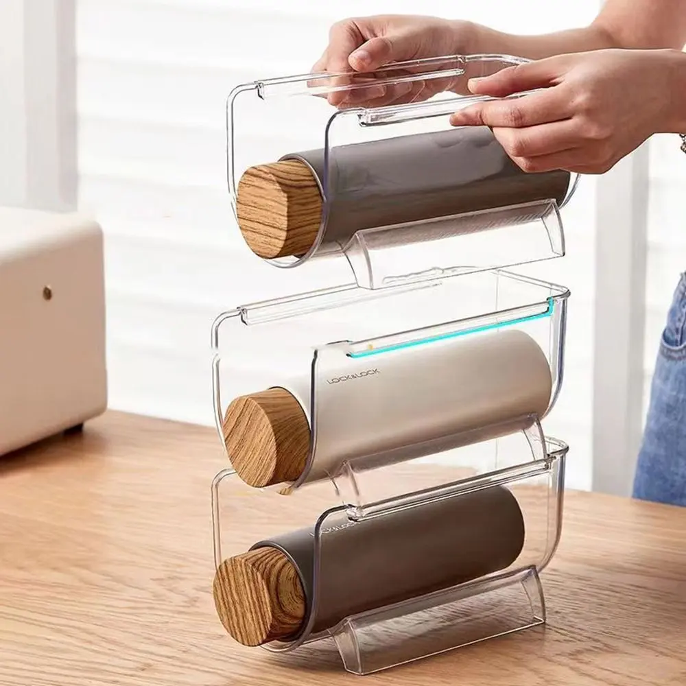 Plastic Cup Holder Transparent Stackable Water Bottle Holder Anti-Fall Saving Space Water Bottle Storage Rack Pantry