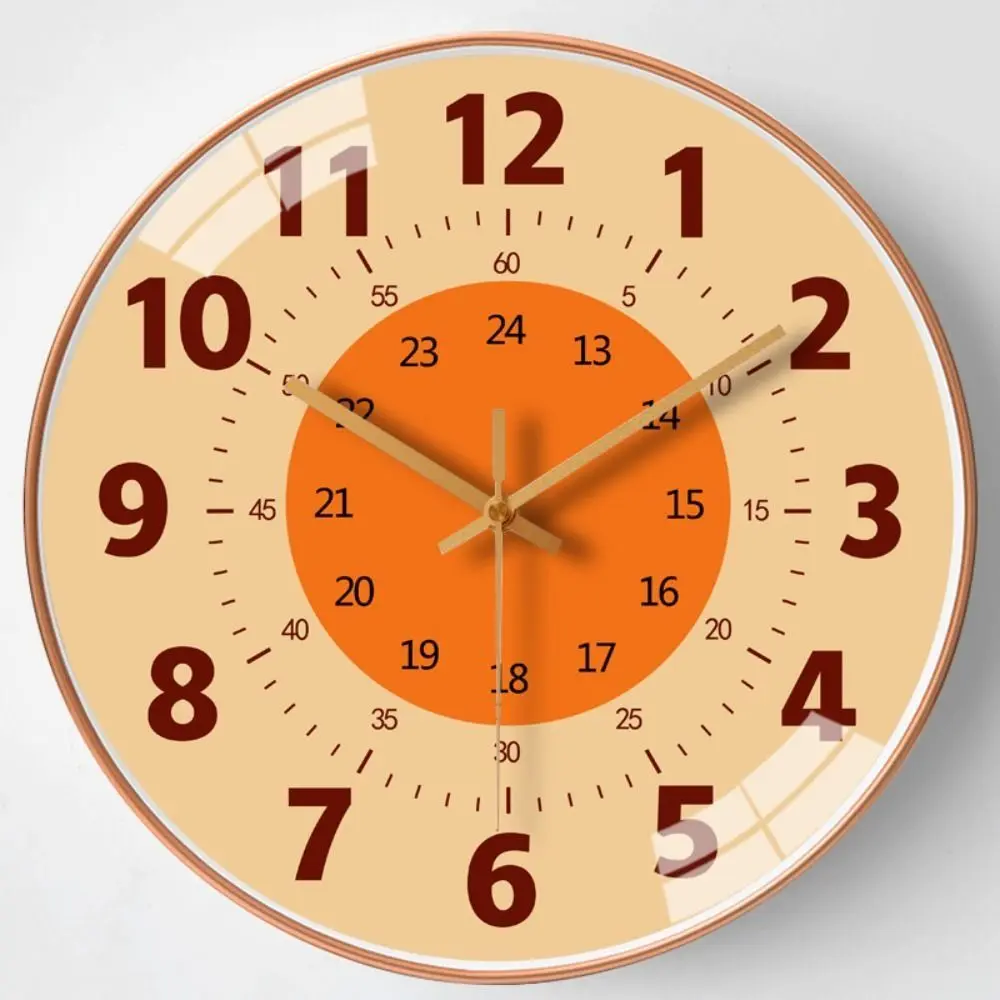 Educational Tool Silent Wall Clock Punch-free Simple Learning Clock Modern Creative Electronic Color Clock Gift