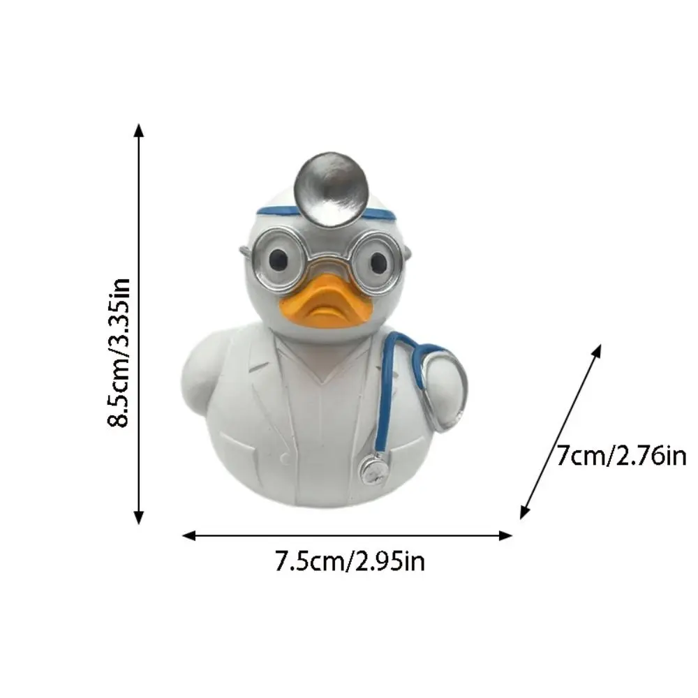 Crafts Resin Duck Statue Ornament Cartoon Creative Animal Sculpture Cute Waterproof Miniatures Figurine Office