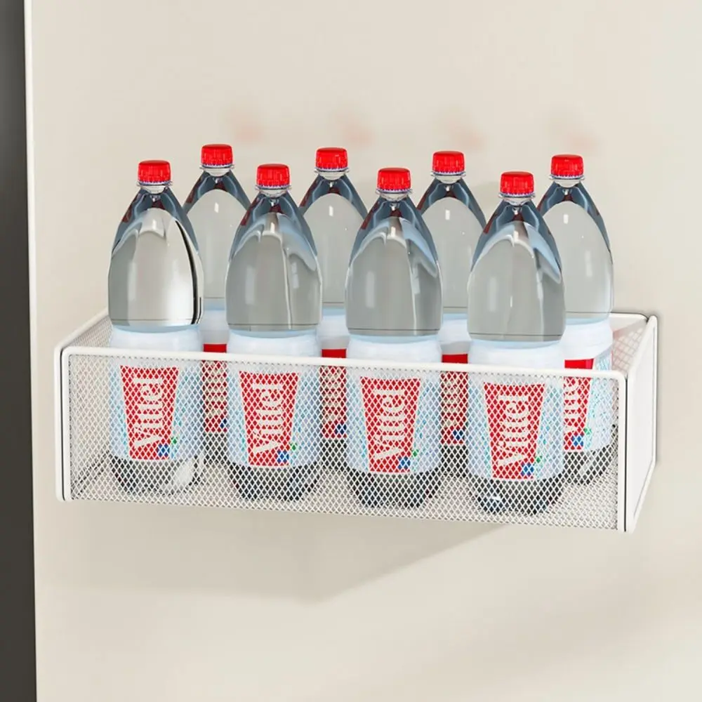 Metal Refrigerator Magnetic Shelf Multifunctional Square Refrigerator Rack No-Punch Durable Kitchen Storage Shelves Home