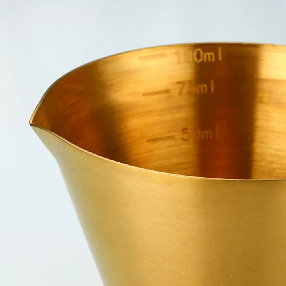 304 Stainless Steel Espresso Measuring Cup 100ml Small Coffee Bean Weighing Tool Scale Dishwasher Safe Coffee Pitcher Cup