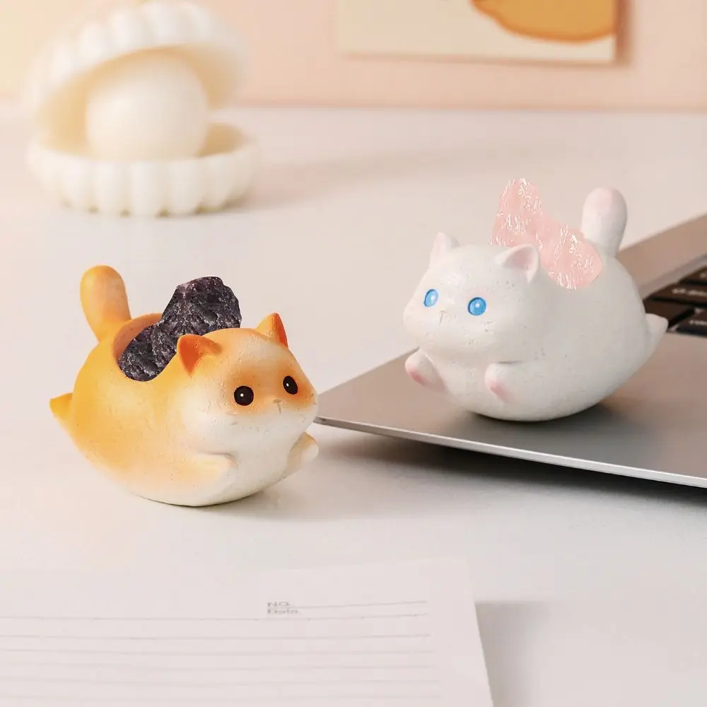Home Decoration Resin Cat Swinging Ornament Creative Cute Cat Statue Exquisite Handicraft Animal Sculpture Car