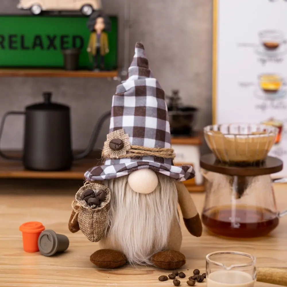Gift Rudolf Gnome Plush Doll Long-Beard Christmas Ornament Stuffed Doll Elf Faceless Doll Xmas Decor