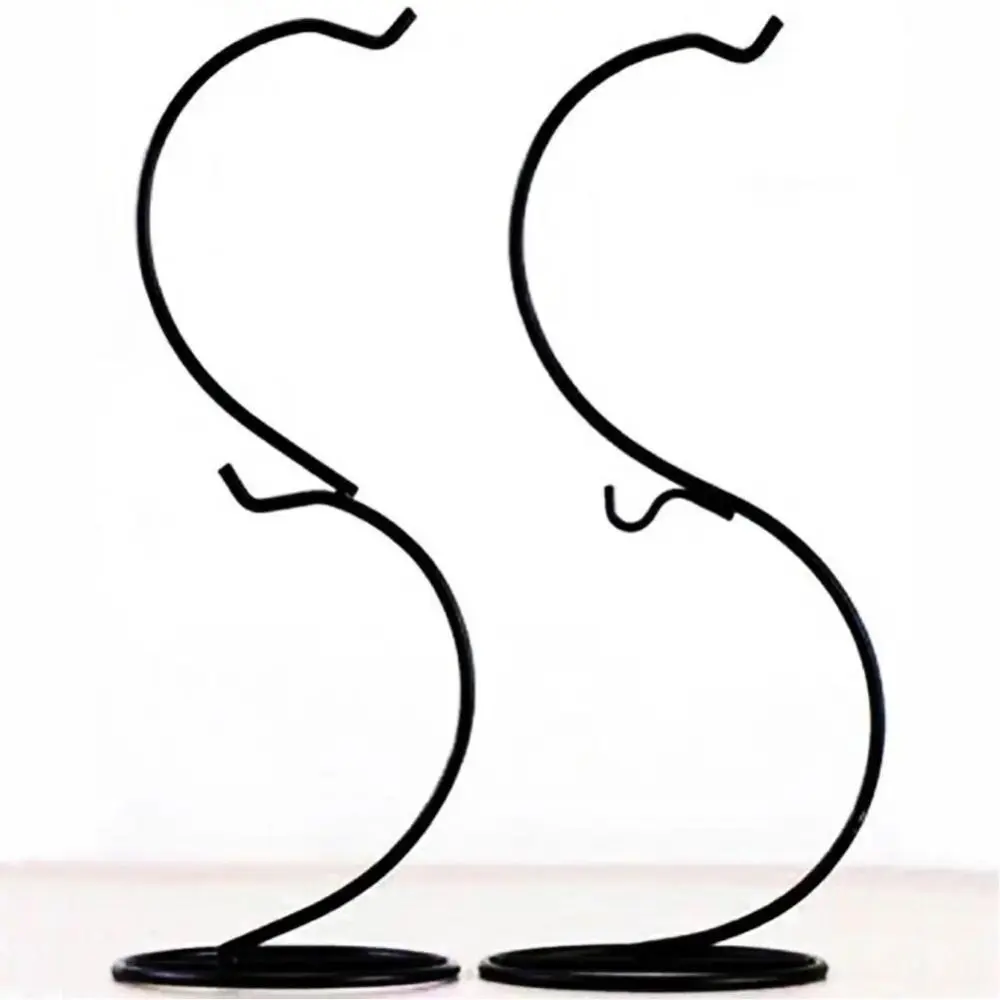 Double Hook Heart-shaped Flower Stand S-shaped Heart-shaped Iron Display Stand Simple Ecological Bottle Stand Plant