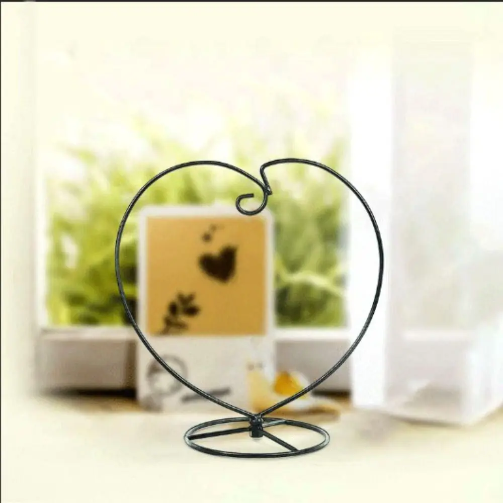 Double Hook Heart-shaped Flower Stand S-shaped Heart-shaped Iron Display Stand Simple Ecological Bottle Stand Plant