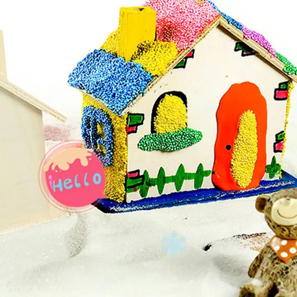 Creative Unfinished Small House Piggy Bank DIY Handmade DIY Painted Storage Jar Wooden White Embryo House Mold Kindergarten
