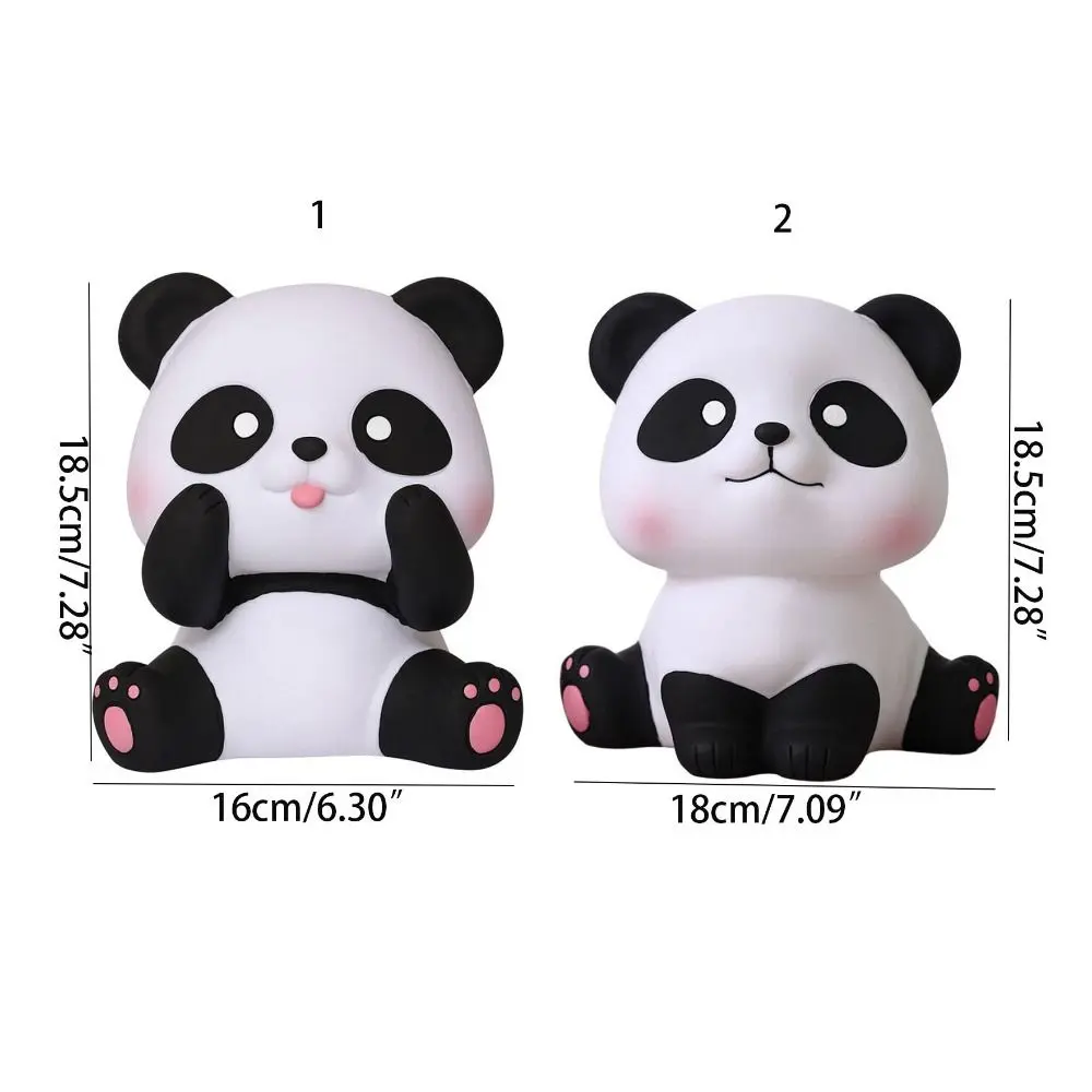 Large Capacity Cute Design Panda Piggy Bank Unbreakable Anti-fall Sitting Panda Saving Box Cartoon Animals Ornaments Children's