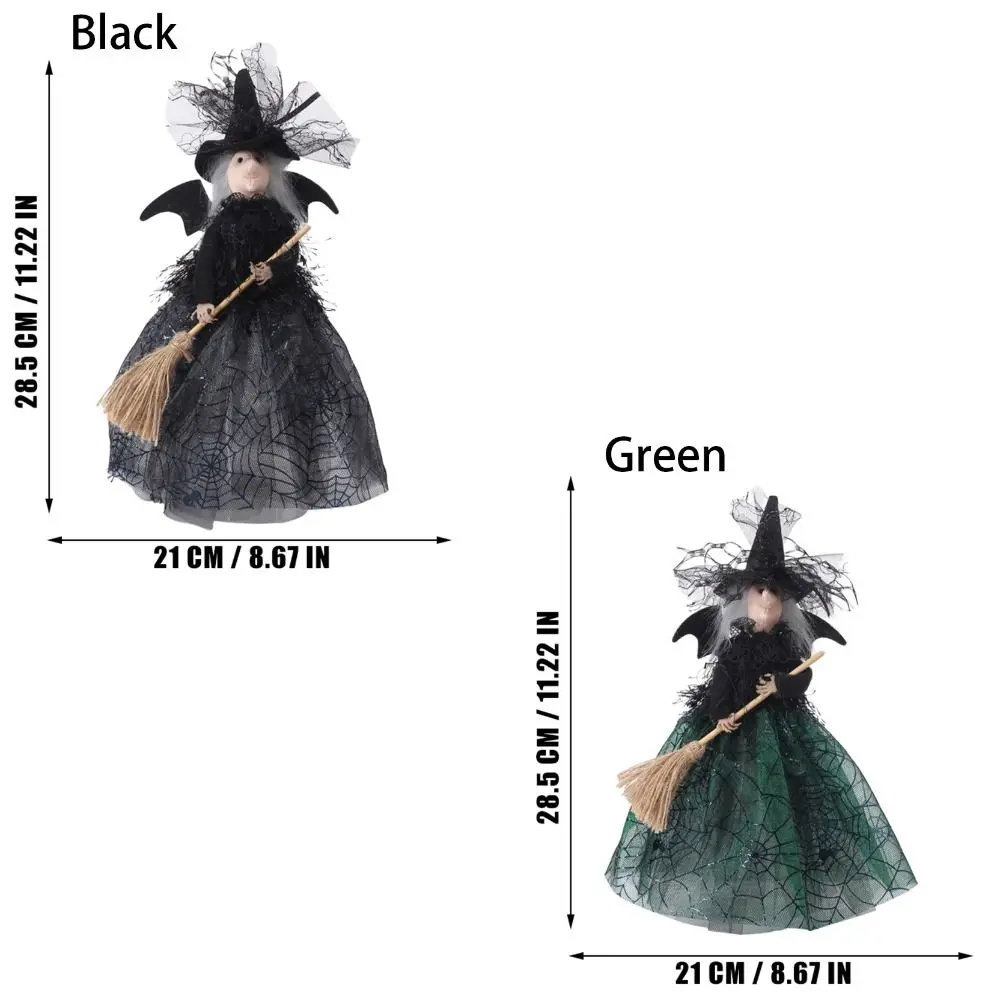 Decoration Crafts High Quality Halloween Witch Doll Witch Black Haunted House Doll Silk Scary Halloween Decorations