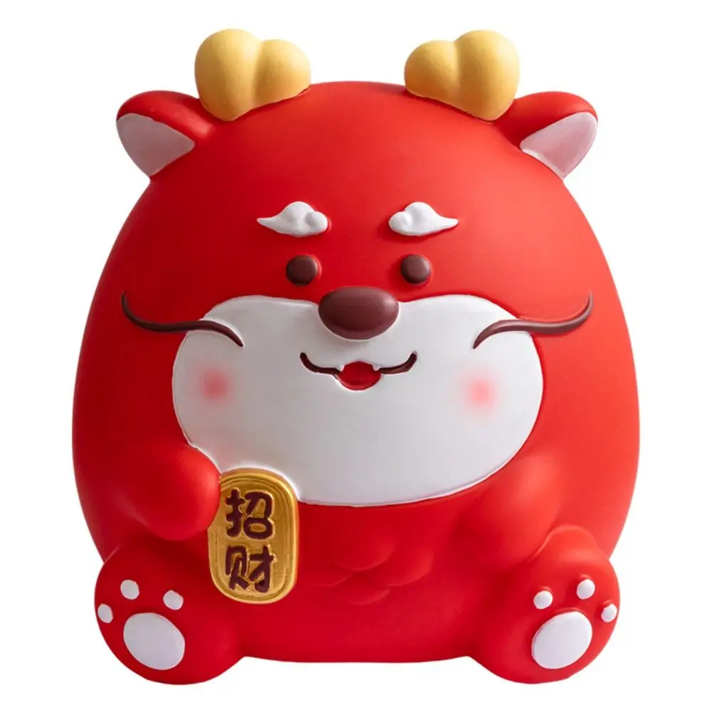 Creative Coin Bank Adorable Dragon Vinyl Drop Cartoon Piggy Bank Resistant Large Capacity Money Saving Jar New Year Gift
